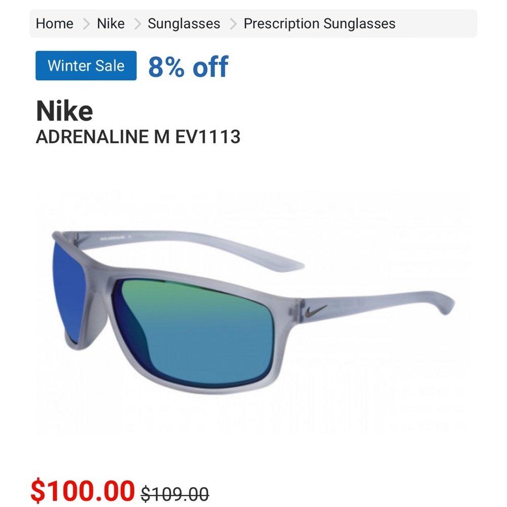 Nike adrenaline EV1113 matte wolf grey sunglasses. Great condition!!
